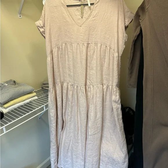 Rylee + Cru Vienna - 100% Linen Midi Dress Small - Like New - Picture 4 of 5